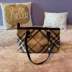 Burberry Nova Check Plaid Tote
